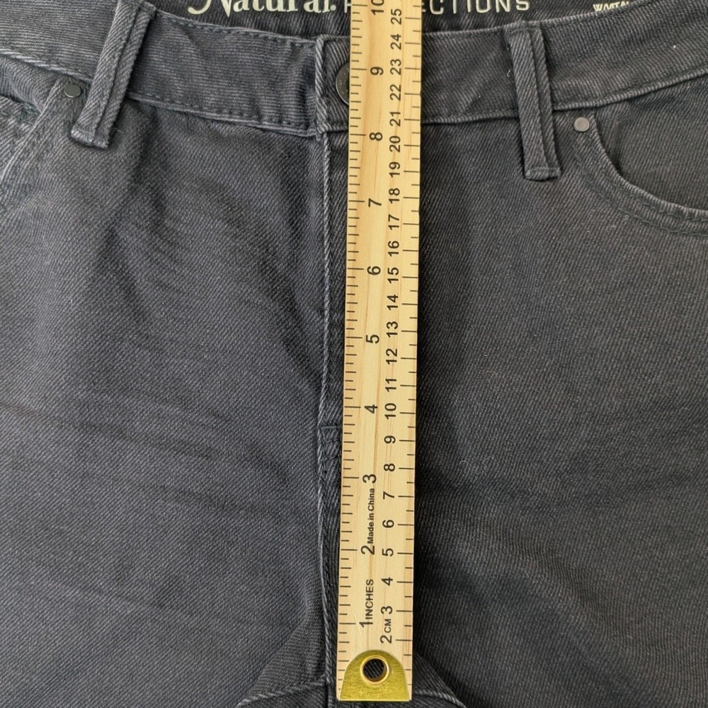 Natural Reflections Denim Shorts 8 Black Raw Hem Vintage Stretch - Picture 8 of 12